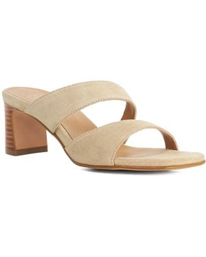 Dune Jaeda Suede Block Heel Mules - Pink