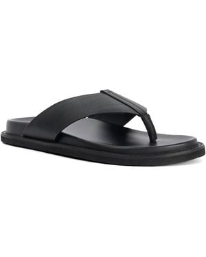 Dune Irvin Leather Toe Post Sandals - Black