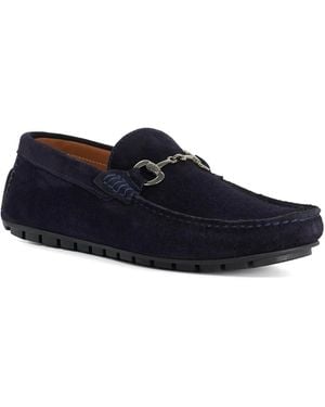 Dune Brackon Wf Snaffle Trim Suede Loafers - Blue