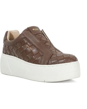 Dune Esthie Flatform Slip-On Trainers - Brown