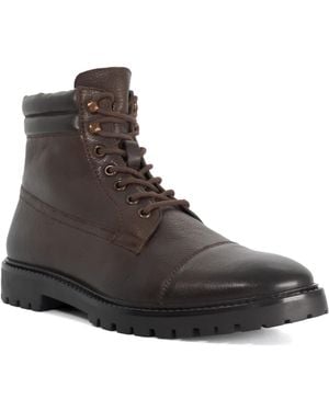 Dune Sawyeer Lace-Up Ankle Boots - Brown
