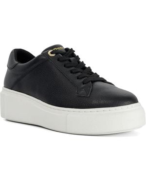 Dune Evienne Leather Lace-Up Chunky Trainers - Black