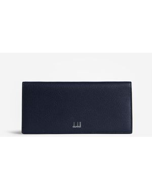 dunhill Uomo Luxury Leather Portafoglio Lungo Duke Fine Leather 10Cc - Blu