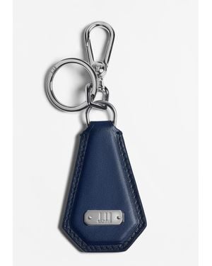 dunhill Luxury Leather 1893 Harness Tab Keyfob - Blue