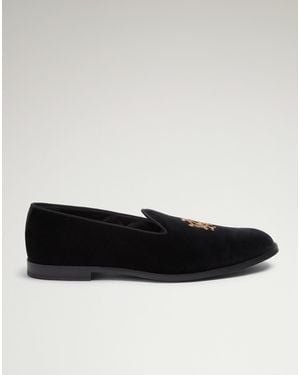 dunhill Herren Luxury Slipper Mit Alfred -Insignienlogo - Weiß