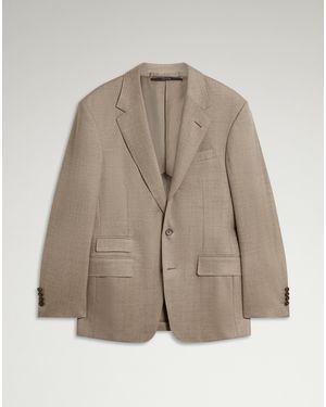 dunhill Homme Luxury Veste En Flanelle De Laine À Chevrons Bourdon - Neutre