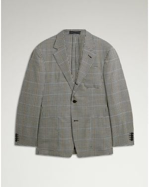 dunhill Homme Luxury Veste En Laine Mérinos Vichy Cavendish - Gris