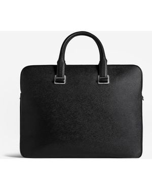 dunhill Herren Luxury Leather Doppelte Cadogan Dokumententasche - Schwarz
