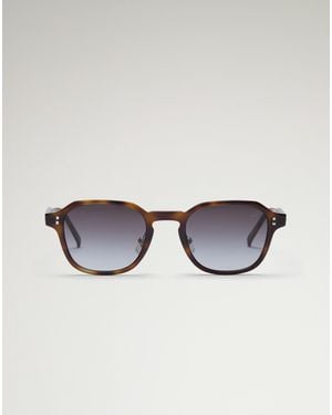 dunhill Uomo Luxury Occhiali Da Sole Con Montatura Rettangolare - Marrone