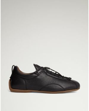 dunhill Luxury Davies Automotive Deerskin Sneakers - Black