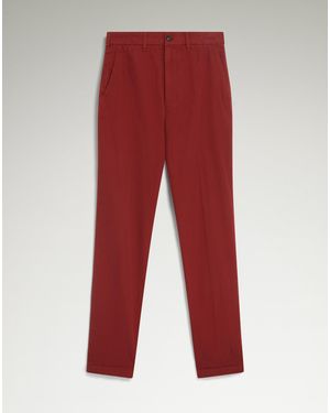dunhill Homme Luxury Pantalon Chino Slim En Gabardine De Coton - Rouge