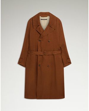 dunhill Luxury Double Breasted Driving Coat - Brown