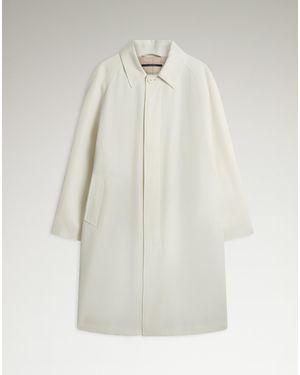 dunhill Luxury Cotton Mohair Car Coat - White