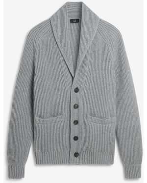 dunhill Luxury Cotton Cashmere Shawl Collar Cardigan - Grey