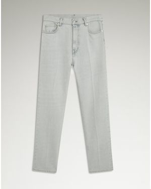 dunhill Homme Luxury Jean Droit À 5 Poches En Coton Et En Soie - Blanc