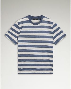 dunhill Uomo Luxury T-Shirt A Maniche Corte Bianca - Blu