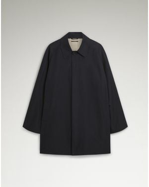 dunhill Luxury Cotton Twill Car Coat - Blue