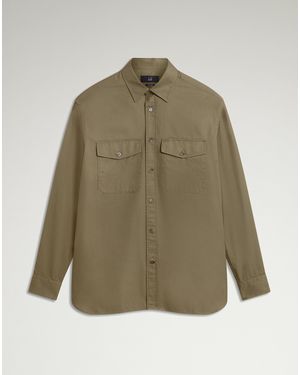 dunhill Uomo Luxury Camicia A Due Tasche - Verde