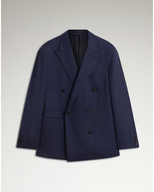 dunhill Homme Luxury Veste En Laine Tropicale Cavendish - Bleu