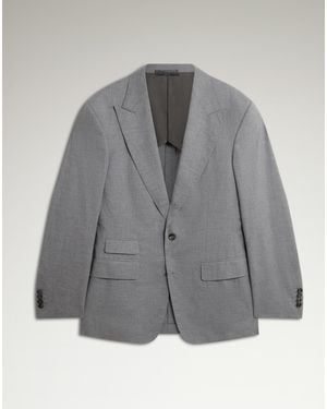 dunhill Homme Luxury Veste En Coton Et En Soie Bourdon - Gris