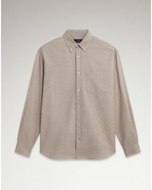 dunhill Uomo Luxury Camicia Button-Down A Maniche Lunghe - Neutro