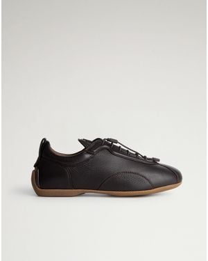 dunhill Luxury Davies Automotive Deerskin Sneakers - Black