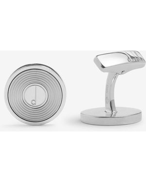 dunhill Uomo Luxury Gemelli Series D Optical Lines - Metallizzato