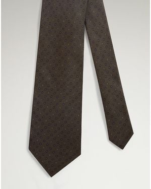 dunhill Luxury Silk Jewel Neats Printed Tie - Brown