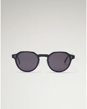 dunhill Uomo Luxury Occhiali Da Sole Con Montatura Rotonda - Blu