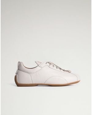 dunhill Luxury Davies Automotive Deerskin Sneakers - White