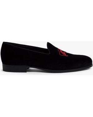 dunhill Herren Luxury Elegante Tweenie Slipper - Schwarz