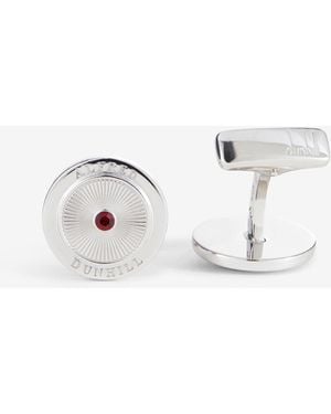 dunhill Luxury Alloy Crystal Cufflinks - White