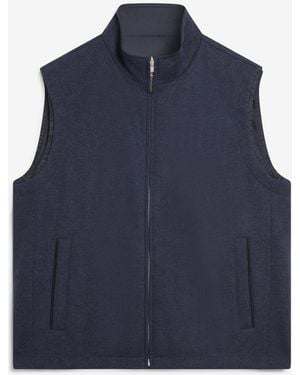 dunhill ' Luxury Reversible Wool Cashmere Gilet - Blue