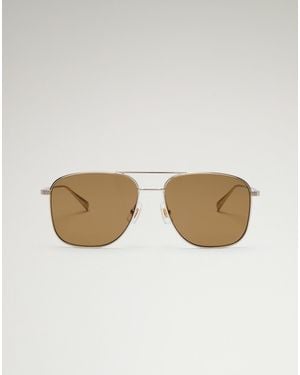 dunhill Uomo Luxury Occhiali Da Sole Barley Bridge Con Montatura Rettangolare - Neutro
