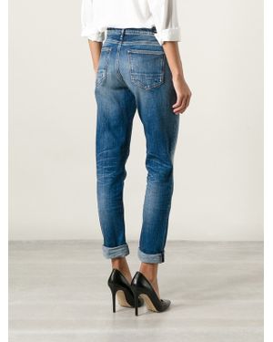 Denham Point Girlfriend Fit Jeans - Blue