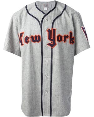 Ebbets Field Flannels 'ny Knights 1939' Baseball Jersey Top - Gray