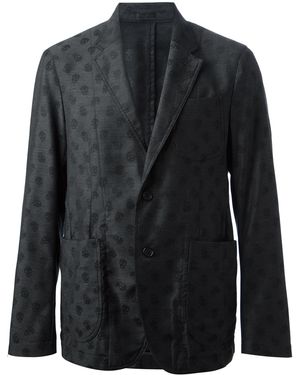 McQueen Skull Print Blazer - Grey