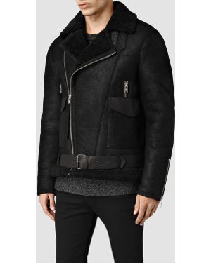 AllSaints Takoma Shearling Jacket - Black
