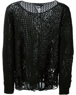 McQueen Distressed Sweater - Black