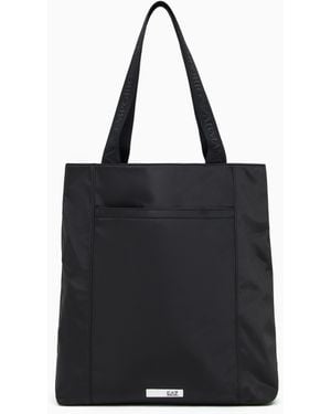 EA7 Technical Fabric Shopper Bag - Black