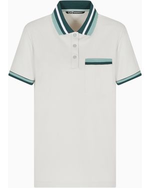 EA7 Golf Pro Polo-Shirt Mit Kurzen Ärmeln, Gefertigt Aus Technischem Gewebe Ventus7 - Weiß