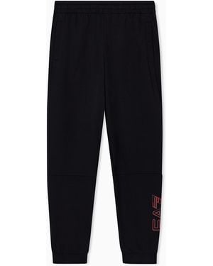 EA7 Visibility Boy Cotton Jogger Pants - Black
