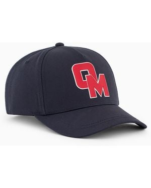 EA7 Olimpia Milano Cotton Baseball Cap - Blue