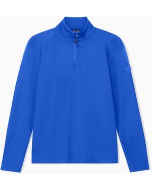 EA7 Technischer Ski-Fleece Aus Powerstretch - Blau