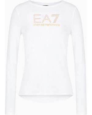 EA7 T-Shirt A Maniche Lunghe Evolution - Bianco