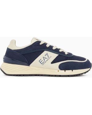 EA7 Otg And Velo Suede Trainers - Blue