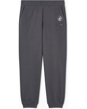 EA7 Graphic Series Cotton-Blend Joggers - Grey