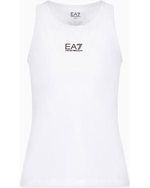 EA7 Breathable Technical Top With Stretch For Tennis Pro - White