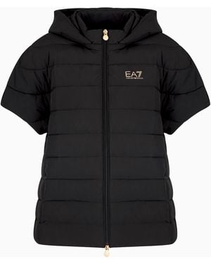 EA7 Core Lady Nylon Hooded Jacket - Black