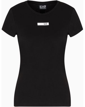 EA7 Dynamic Athlete Rundhals-T-Shirt Aus „Natural Ventus7“-Funktionsgewebe - Schwarz